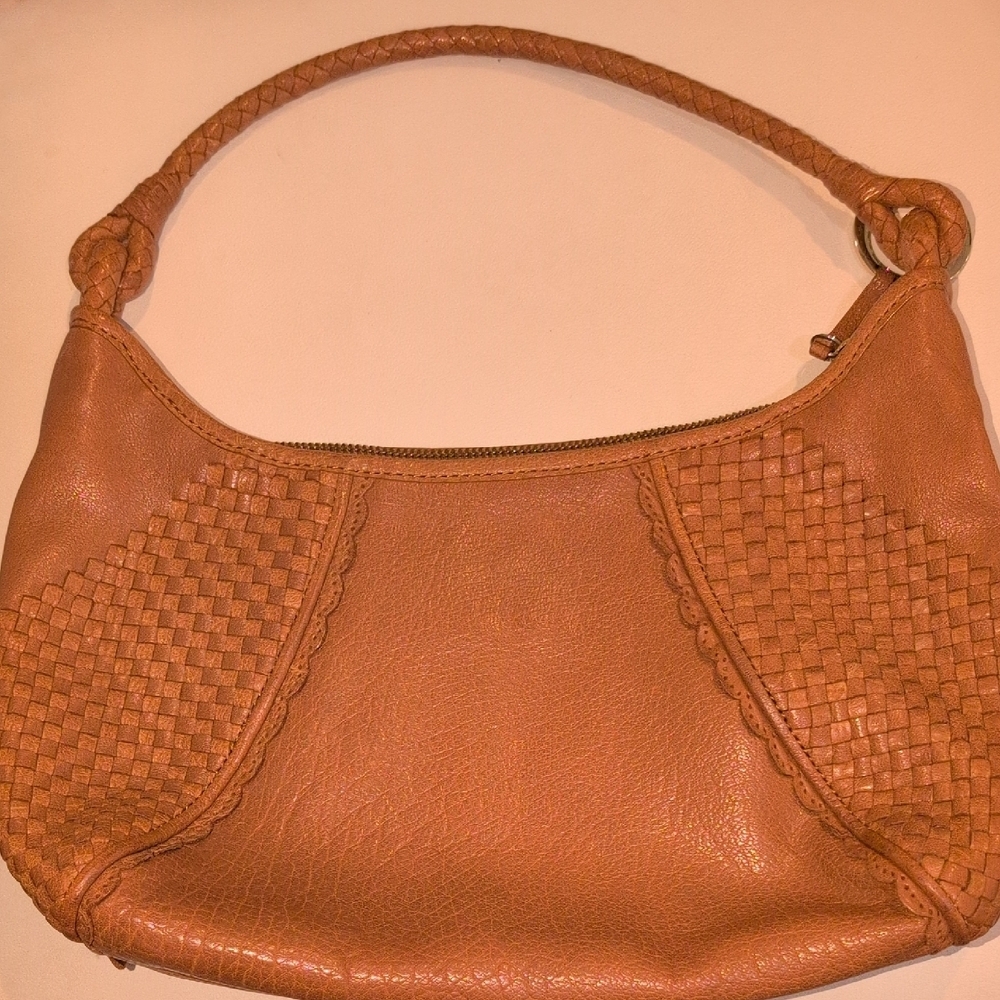 Elliott Luca  Tan Woven Leather Bag